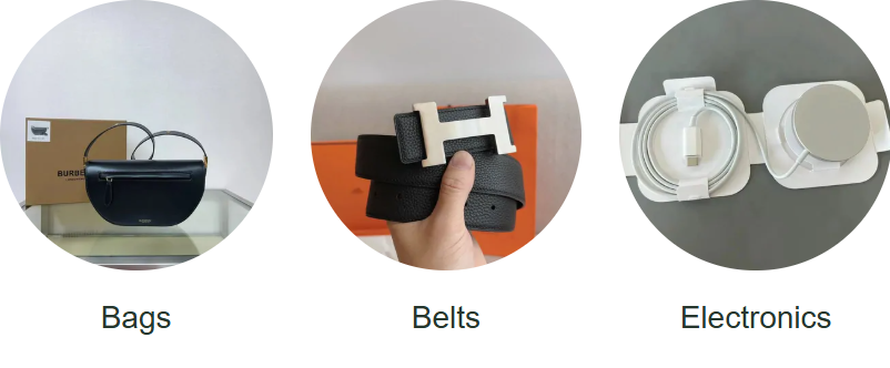 Bags, belts and electronics in this Spreadsheet category collection